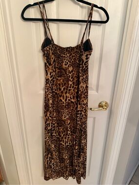 Leopard Print Dress - Brown Animal Print